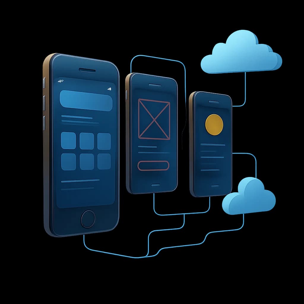 Mobile app hero mockup